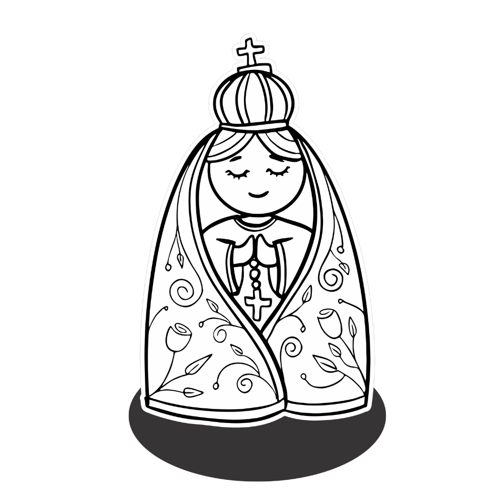 Luminária - Base com Led e Acrílico - Nossa Senhora Aparecida - TL360 Store