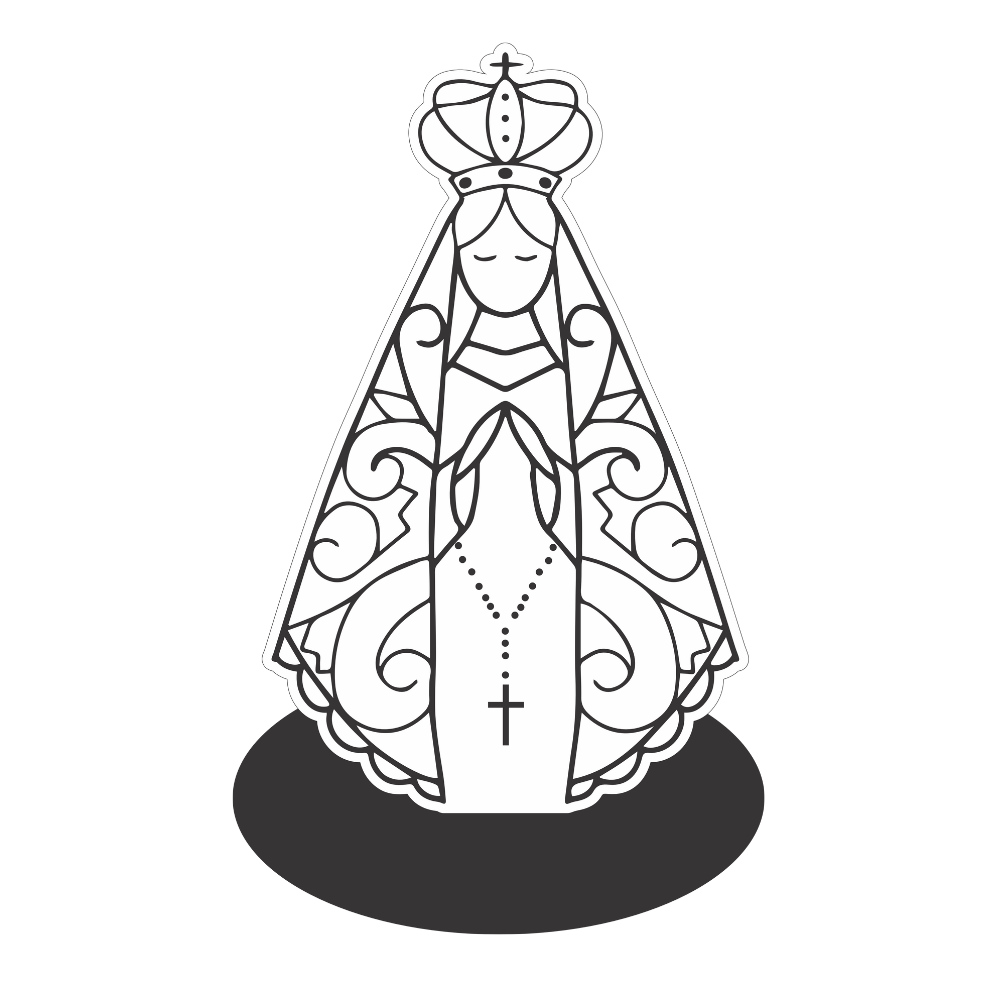 Luminária - Base com Led e Acrílico - Nossa Senhora Aparecida - TL360 Store