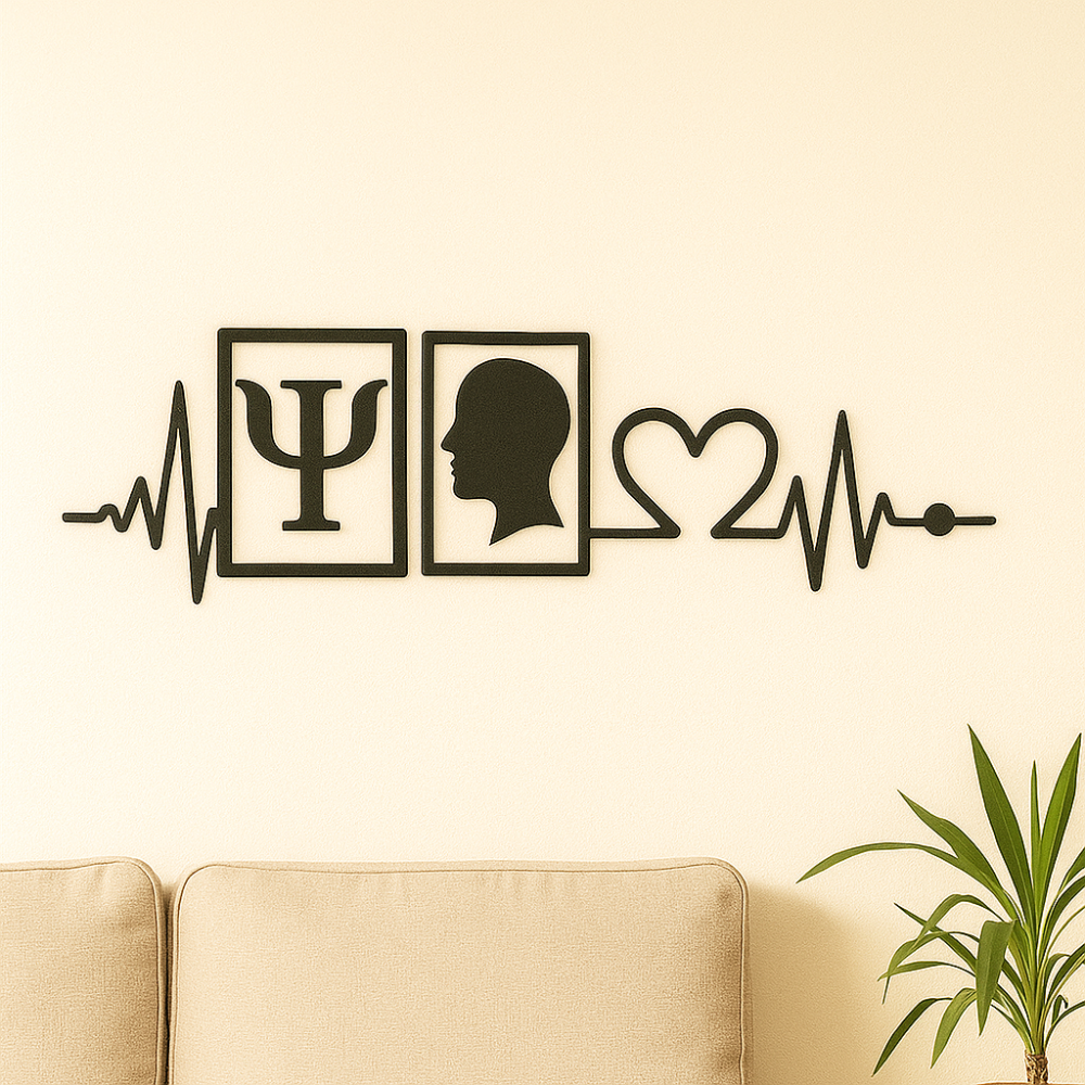 Batimentos Psicologia - Peça Decorativa em MDF Premium - TL360 Store