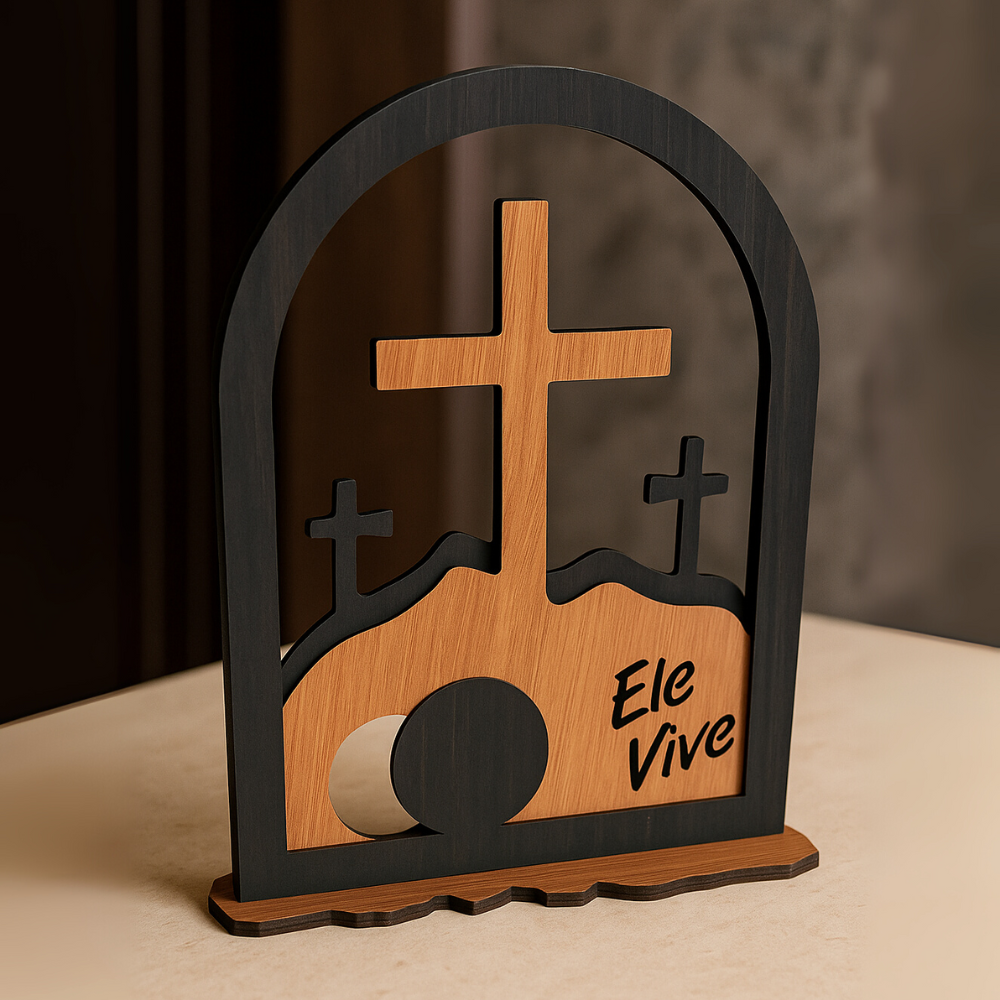 Display Decorativo - Ele Vive Posso Crer - TL360 Store