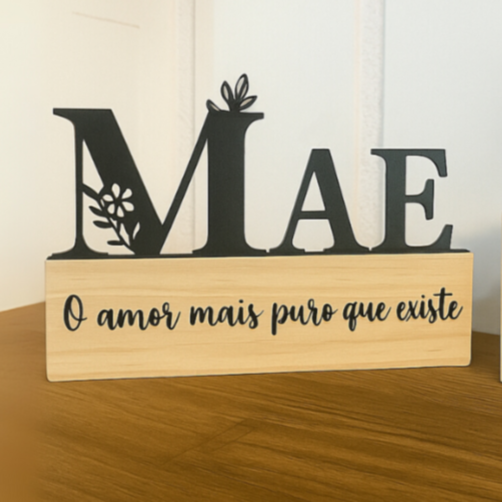 Enfeite Decorativo - Mãe O Amor Mais Puro Que Existe - TL360 Store