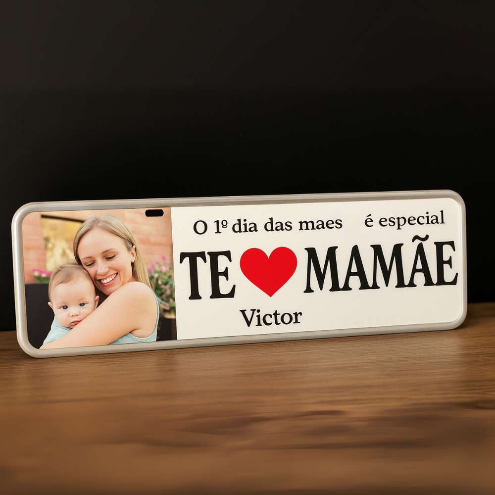 Placa de Homenagem Te Amo Mamãe - Presente Inesquecível - TL360 Store