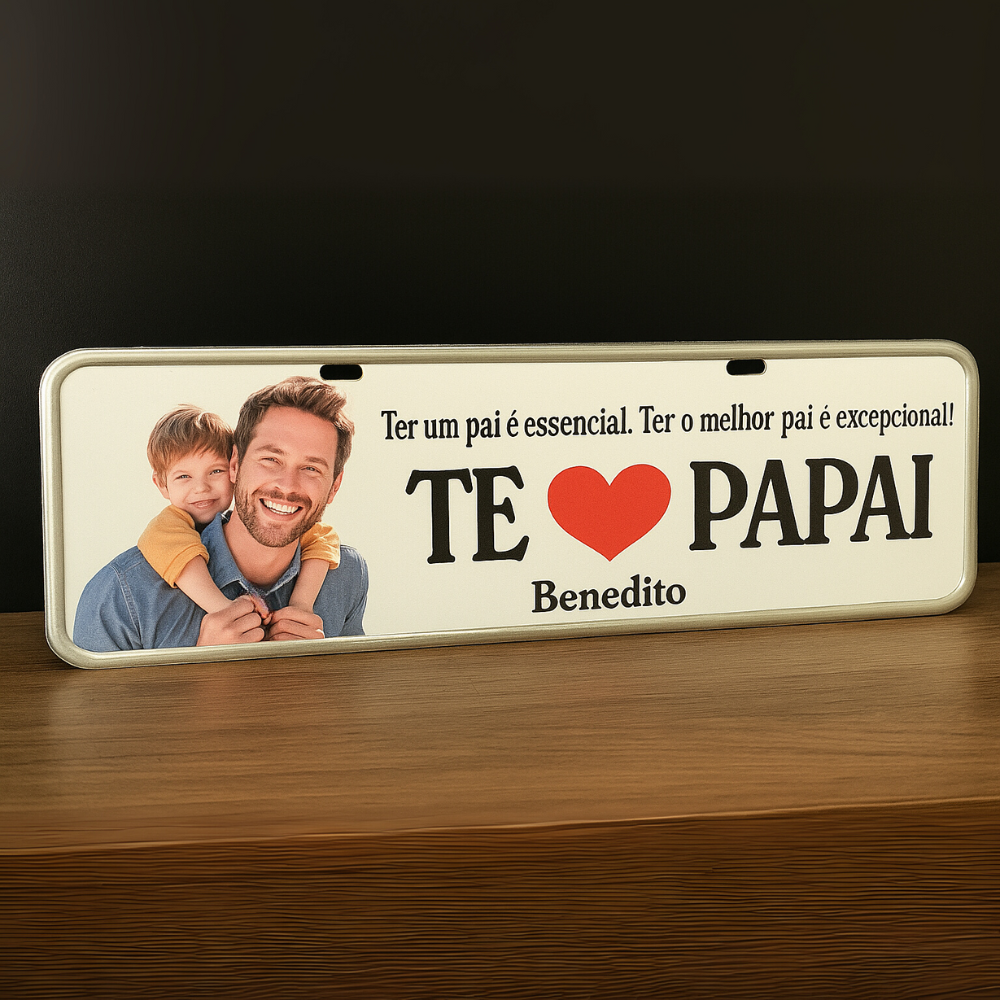 Placa de Homenagem Te Amo Papai - Presente Inesquecível - TL360 Store
