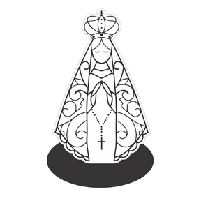 Luminária - Base com Led e Acrílico - Nossa Senhora Aparecida - TL360 Store