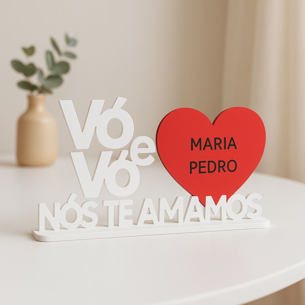 Display Decorativo Presente Vovó Eu Te Amo - TL360 Store