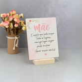 Display de Homenagem com Mensagem Personalizada Mãe - Presente Especial Dia das Mães - TL360 Store