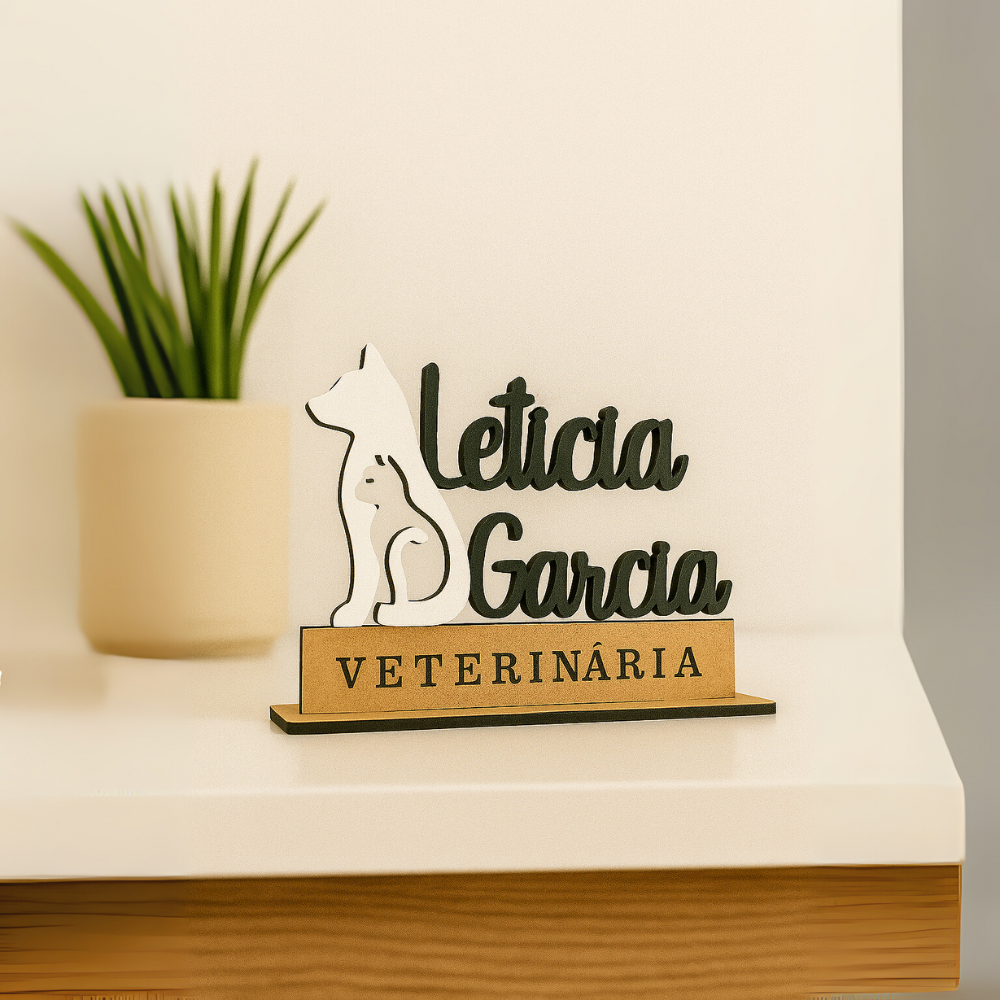 Enfeite Decorativo para Mesa - Profissões - Veterinária - TL360 Store