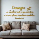 Frase de Parede Lettering - Provérbios 163 - Consagre Ao Senhor Tudo o Que Você Faz - TL360 Store