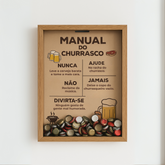 Quadro Cofre Para Tampinhas - Manual do Churrasco - TL360 Store