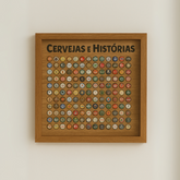 Quadro Para Tampinhas Cerveja e Histórias - TL360 Store