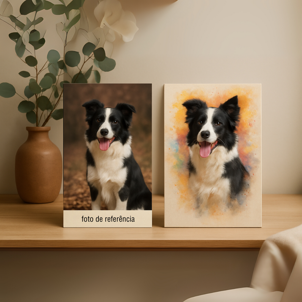 Quadro em MDF com Borda Infinita - Memórias Pet - TL360 Store