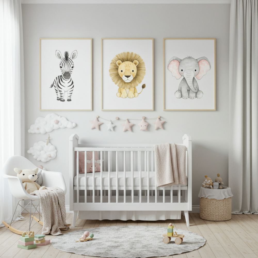 Quadros Com Desenhos Infantis Para Quarto do Bebê - TL360 Store